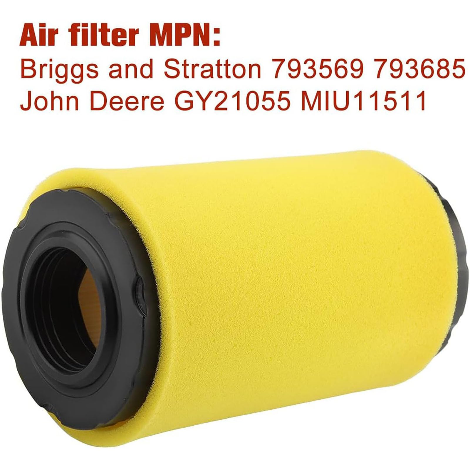 Drblawi Compatible with 793569 793685 Air Filter for Briggs and Stratton Intek Craftsman LT2000 YT3000 4241 5415 John Deere GY21055 MIU11511 LA125 LA115 D100 D110 D120 Lawn Mower Tractor (Pack of 2)