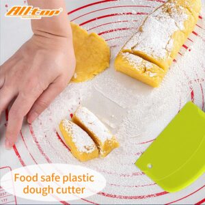 ALLTOP Hard Bench Scraper – Premium Quality Bread Tools for Homemade Baking,Dough Scraper with Versatile Usage - Vibrant and Ergonomic Plastic Bowl Scrapers for Your Kitchen