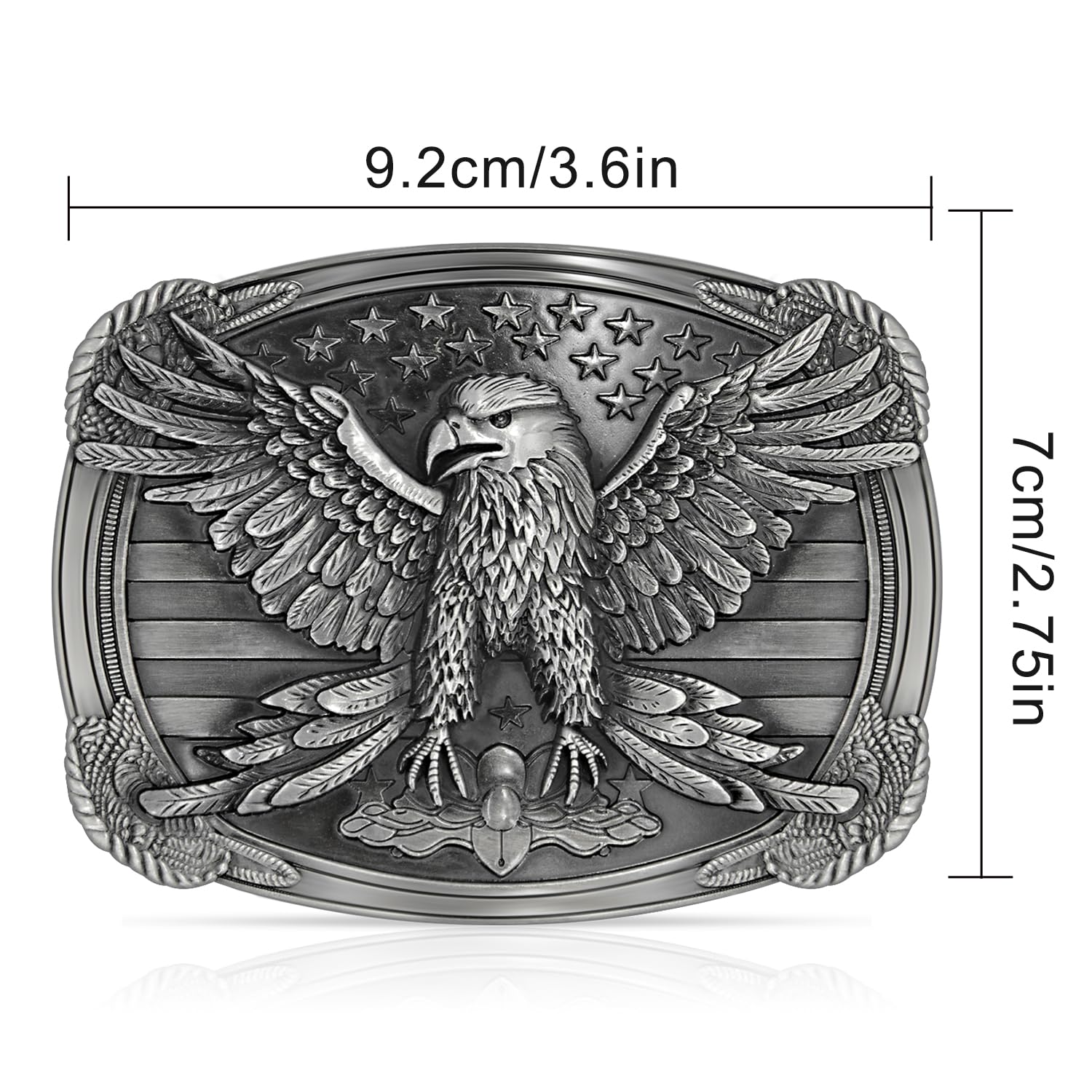 Belt Buckles Men Western Cowboy - Eagle Belt Buckle Confederate Belt Buckle Western Belt Buckles for Men American Flag Belt Buckle Women Mens Belt Buckle Silver Belt Buckle Cowboy Belt Buckle for Men