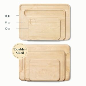 Caraway Cutting Board - Medium (14 x 10”) - Double Sided Wood Cutting Board - Made From FSC-Certified Birch Wood - Food-Safe Mineral Oil & Wax Finish