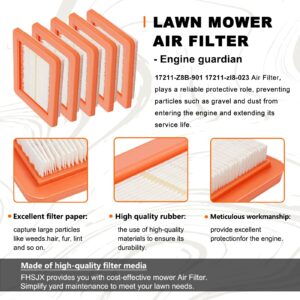 FHSJXR 17211-Z8B-901 HRX217 Air Filter for Honda GCV160LA1 GCV190LA GCV160LAO Engine Harmony II HRR216 HRX217 HRR216K9VKAA HRS216 HRN216 Walk Behind Mower, GC135 GC160 Lawn Mower Air Cleaner