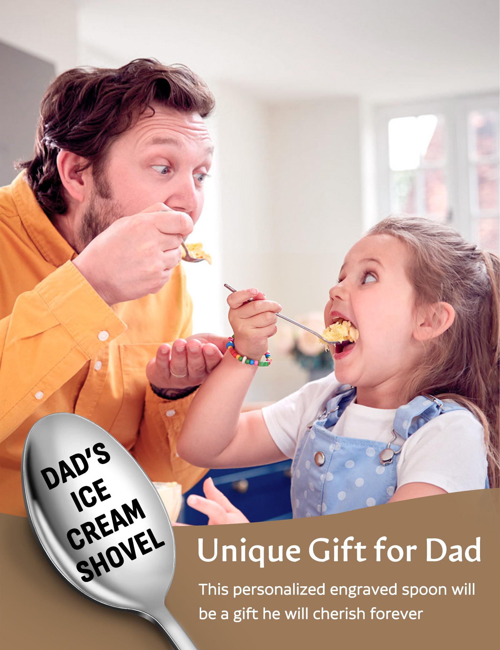 Gifts for Dad from Daughter Son, Dad Christmas Birthday Gifts, Dad's Ice Cream Shovel