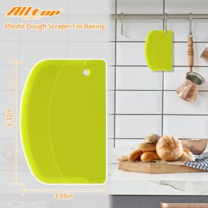 ALLTOP Hard Bench Scraper – Premium Quality Bread Tools for Homemade Baking,Dough Scraper with Versatile Usage - Vibrant and Ergonomic Plastic Bowl Scrapers for Your Kitchen