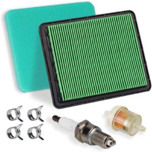 Drblawi Compatible with 2 Pack 17211-zl8-023 GCV160 Air Filter Tune Up Kit for Honda GCV190 GC190 GC160 GX100 Engine HRC216 HRR216 HRX217 Premium Lawn Mower Air Cleaner Element with Spark Plug