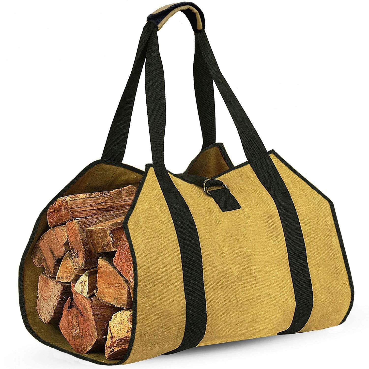 ALOTOA Firewood Carriers,Canvas Log Carrier Bag,Outdoor Wood Racks,Fireplace Stove Accessories,Extra Large Firewood Holder with Handles for Camping