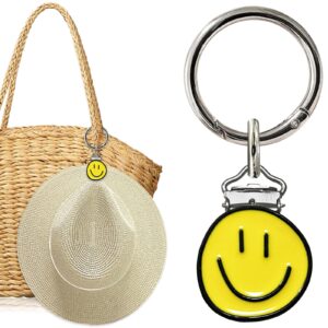 keyduacu hat clip - hat holder for travel on bag，hat clip for travel (metal, yellow)