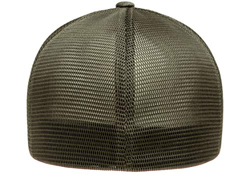 Flexfit Melange Unipanel Trucker Cap, X-Large-XX-Large, Olive