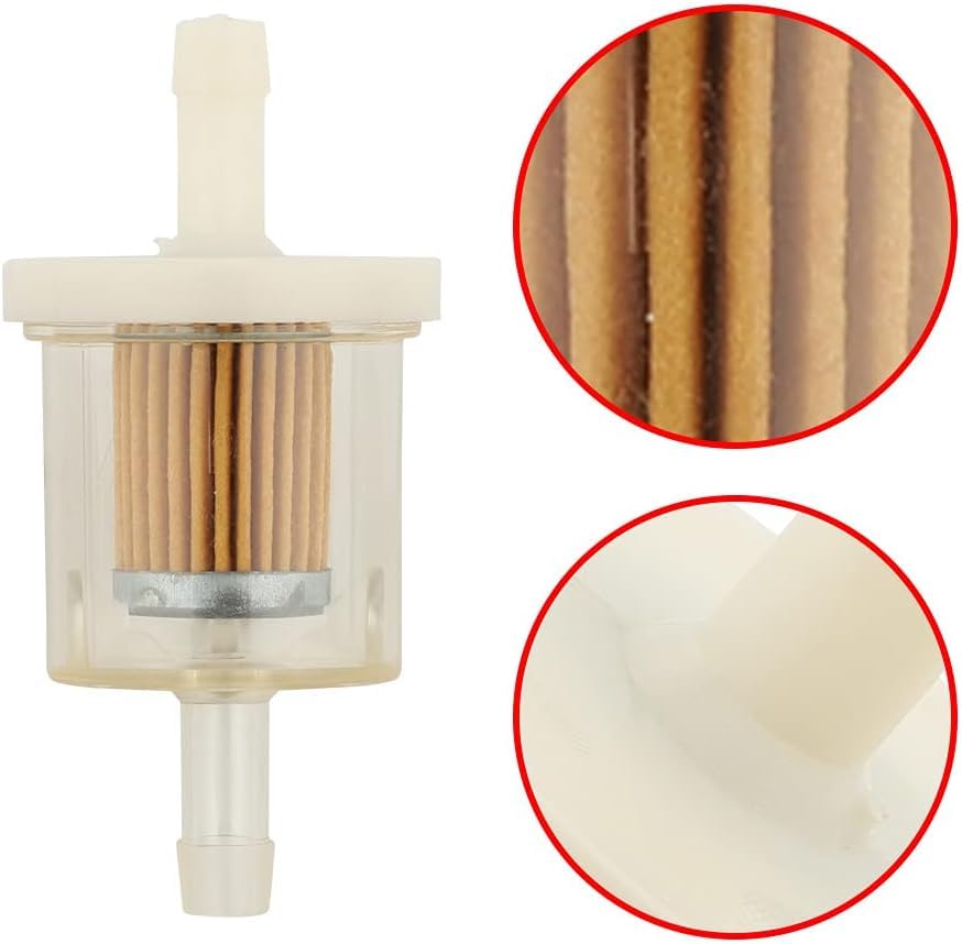 YOIASUGH 691035, 493629 Fuel Filter for Briggs & Stratton 40 Micron 1/4 Inch Inline Fuel Filte Replacement Kawasaki 49019-0014 49019-7001