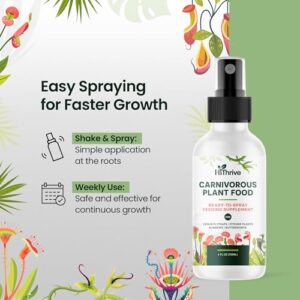 4oz Carnivorous Plant Food Spray & Venus Fly Trap Food - Up to 600 Sprays, Tropical Plant Fertilizer for Carnivorous Plants, Premium Liquid Carnivorous Plant Fertilizer & Feeding Supplement for Growth