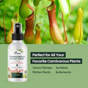 4oz Carnivorous Plant Food Spray & Venus Fly Trap Food - Up to 600 Sprays, Tropical Plant Fertilizer for Carnivorous Plants, Premium Liquid Carnivorous Plant Fertilizer & Feeding Supplement for Growth