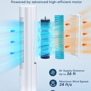 BALKO TS03Y Evaporative Air Cooler, White