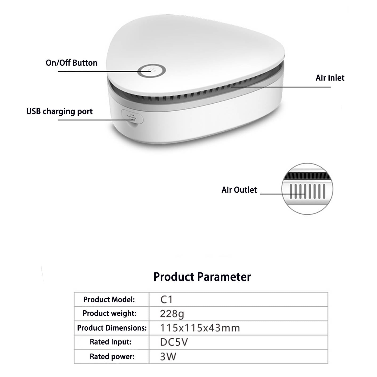 Odor Remover Machine for Smoke Smell, Smoke Odor Remover, Odor Remover for Smoke Smell, Mini Ultimate Odor Purifier for Home,Car,Refrigerator,Shoe Cabinet