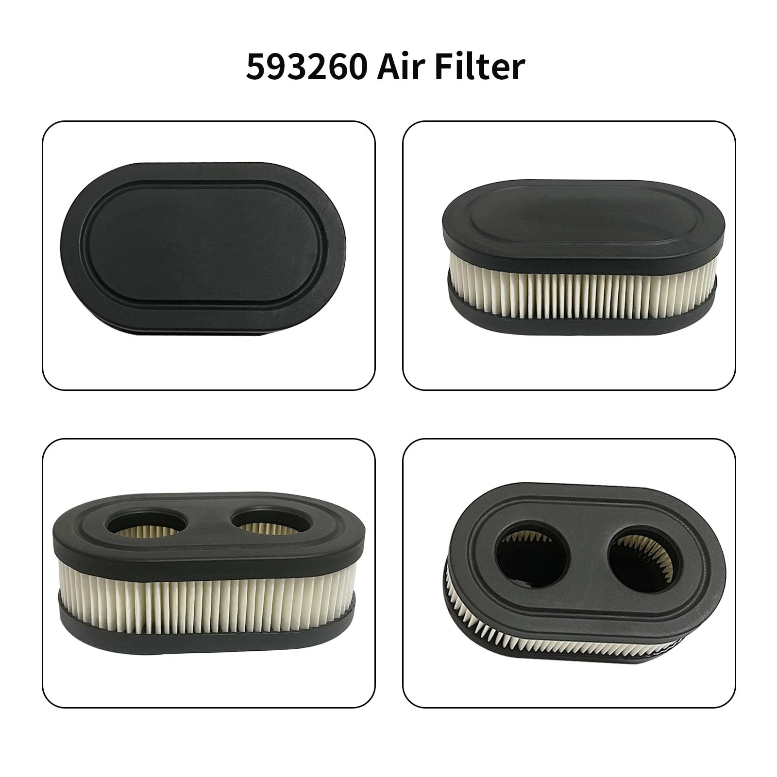 (2 Packs) 593260 Air Filter, Compatible Engine Model 4247 5432 5432k 09P00 09P702 550E 500EX 550EX 625 575EX Series