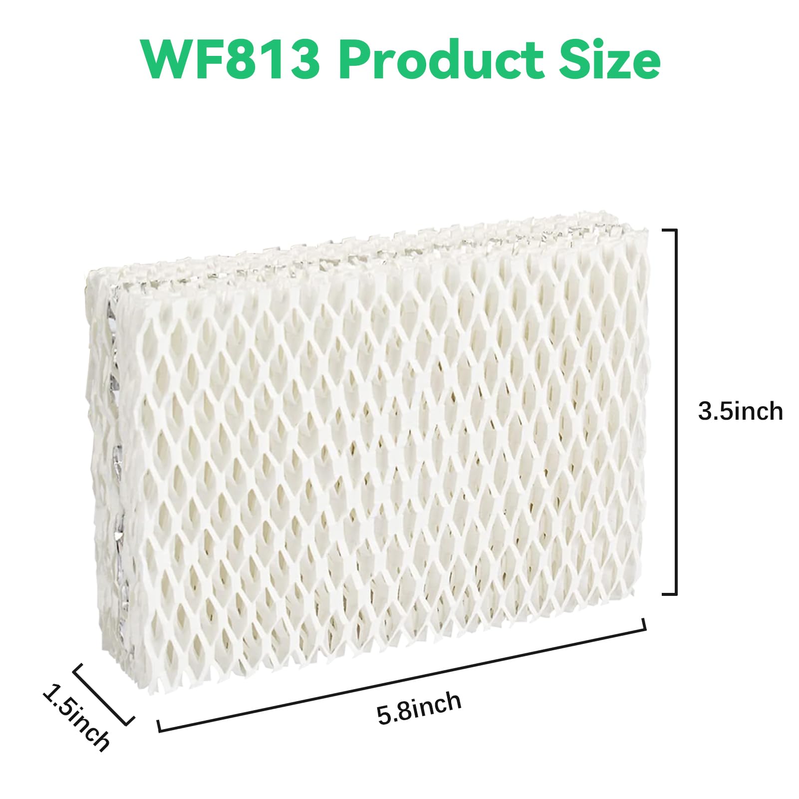 kakofaci WF813 Humidifier Filters Replacement Compatible with Equate EQWF813 PCWF813 Relion RCM832 RCM-832N Protec RWF813 EQ-2119-UL PCCM-832N Cool Mist Humidifiers Wick Filter - 6 Pack