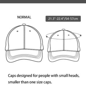 Zylioo Small Head Baseball Cap,Extra Small Gym Cap for Unisex,Petite Baseball Hats for Small Heads