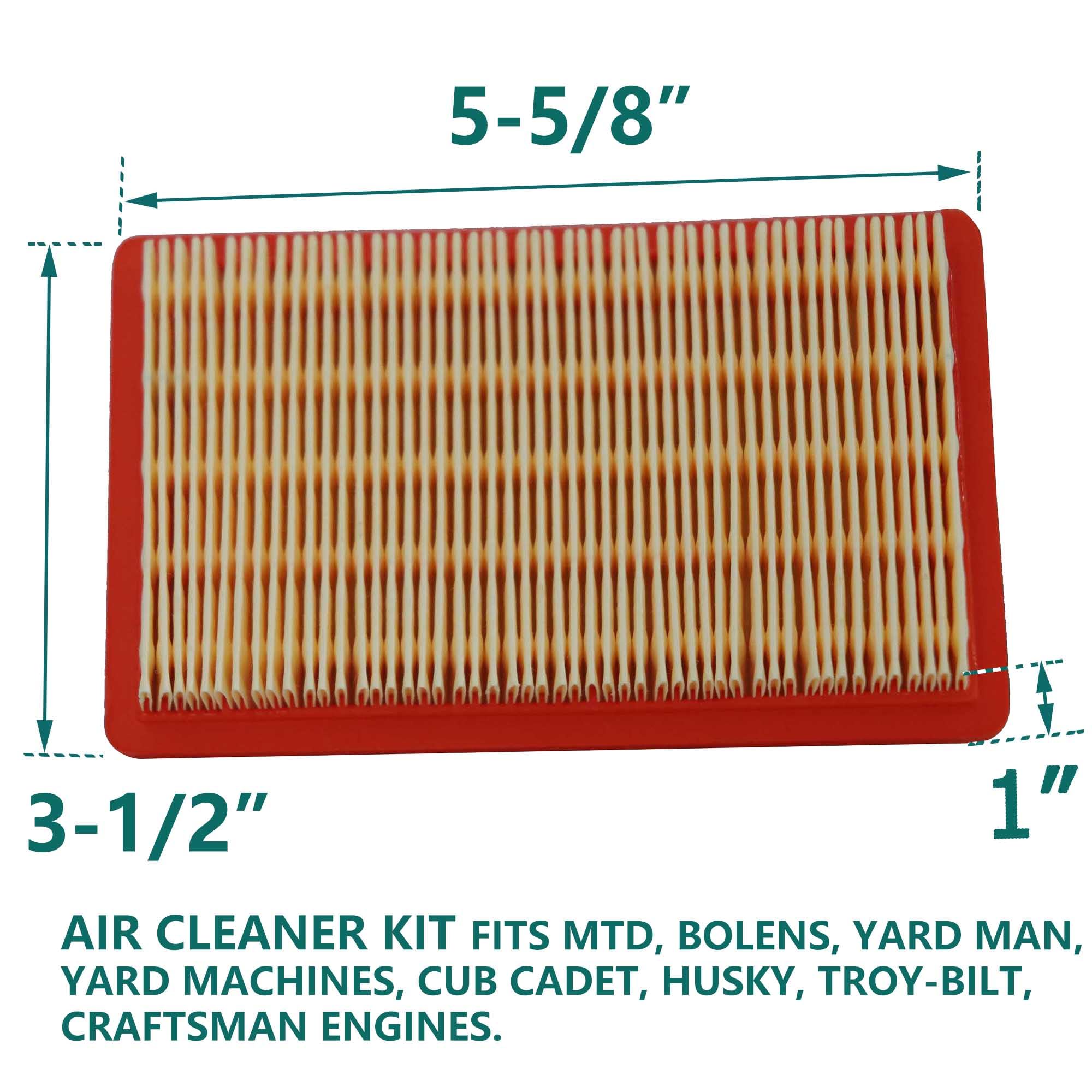 3 Pack 951-10298 Air Filter + Pre Cleaner for MTD 340 450 650 Kohler 14 083 01-S Honda GXV140 2001 08170-ZG9-M00 Lawn Mower Bolens Log Splitter