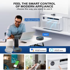 ROVSUN 8000 BTU Inverter Window Air Conditioner with WiFi, Energy-Star Window AC Unit with Remote & App Control, Ultra Quiet Design & Easy Install Kit, Work with Alexa/Google Assistant, 115V/60Hz