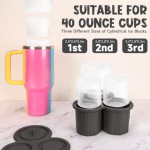 Ice Mold for Stanley Cup Suitable for 44 Ounces Silicone Ice Cube Tray Hollow Cylindrical Ice Mold Suitable for Easy Release Mold for Stanley Cups Cocktails Whiskey Beverages Coffee