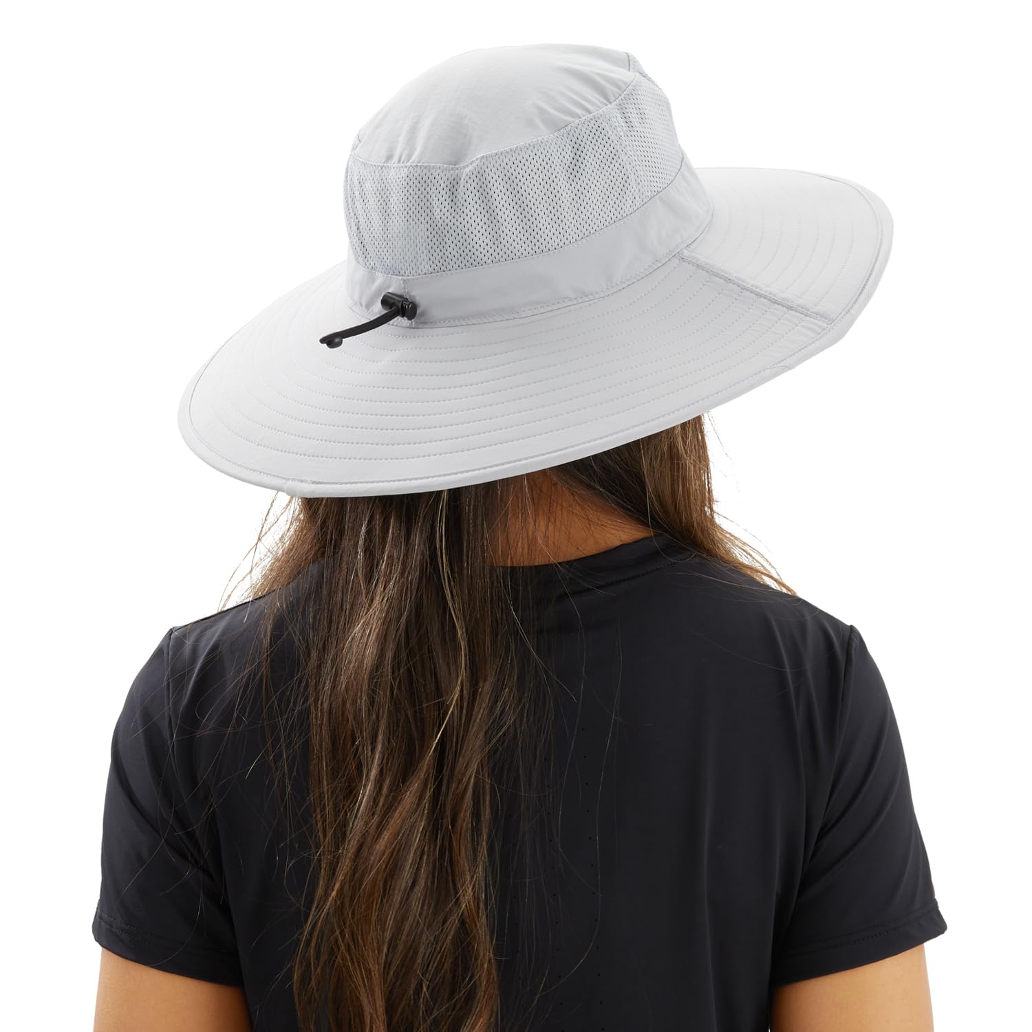 Home Prefer UPF50+ Mens Sun Hat Wide Brim Fishing Hat Airy Womens Sun Protection Hat Gardening Beach Bucket Hat Light Grey