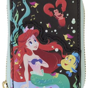 Loungefly Disney Little Mermaid 35th Anniversary Life is the Bubbles Accordion Zip Around Wallet