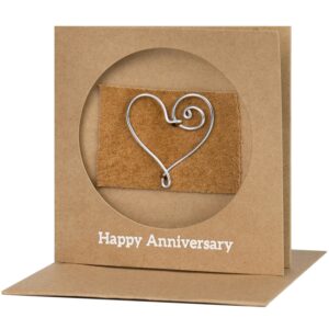 nibibala 10 year anniversary card gifts, aluminum/tin anniversary for him, her, wife, husband, couple, women, men, 10th anniversary, happy anniversary card for traditional wedding anniversary by year