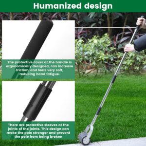 KYEEN-TOOLS Wheel Rotary Manual Edger Lawn Tool, Hand Edger Lawn Tool Made of Stainless Steel, Adjustable Length, Ideal for Precise Grass Trimming Along Sidewalks, Garden, Driveways, and Flower Bed