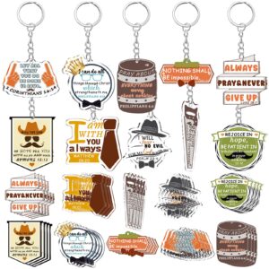 remuuly father's day keychain, 50 pcs acrylic keyrings with bible verse scripture, inspirational religious key rings for men, unisex-adult gift