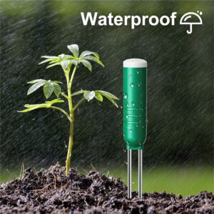 Reyke Soil Moisture Meter for Plants, 4-in-1 Soil Tester for Moisture/Temperature/Sunlight/Time, Digital Sensor, Water Meter for Outdoor &Indoor Plants, Ideal for Garden, Farm, Lawn- Battery Included