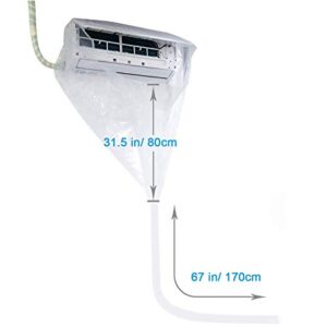 AC Waterproof Cleaning Cover Dust Washing Clean Protector Bib Bag wall mounted Air Conditioner Wash Hood with Water Pipe Split Air Conditioning System Cleaning Tools