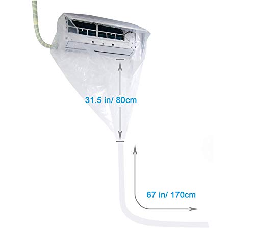 AC Waterproof Cleaning Cover Dust Washing Clean Protector Bib Bag wall mounted Air Conditioner Wash Hood with Water Pipe Split Air Conditioning System Cleaning Tools