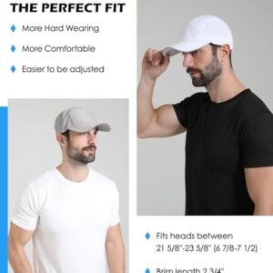 Mens Breathable Mesh Running Hat Outdoor UPF 50+ Lightweight Baseball Golf Cap Black Quick Dry Sun Hat