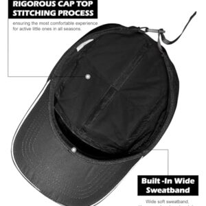 Mens Breathable Mesh Running Hat Outdoor UPF 50+ Lightweight Baseball Golf Cap Black Quick Dry Sun Hat