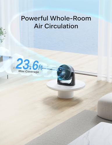 Pelonis 3 Speed Small Room Air Circulator Fan with 7-inch Blade, Table Fan with 100° Adjustable Head Tilt - Desktop Fan for Bedroom,Dorm and Office - Ventilador for Air Conditioner and Heater, Black