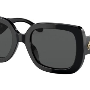 Tory Burch TY7179U 170987 54MM Black/Solid Grey Cateye Sunglasses for Women + BUNDLE With Designer iWear Complimentary Eyewear Kit