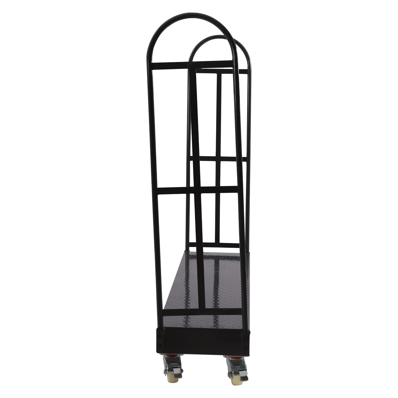 Flatbed Cart, 16 x 65Inch Heavy Duty Steel Dolly U-Boat Utility Material Cart Platform Hand Truck, 2000lbs Large Capacity, Platform Truck Dolly w/Removable Handles for Warehouses, Storage Rooms