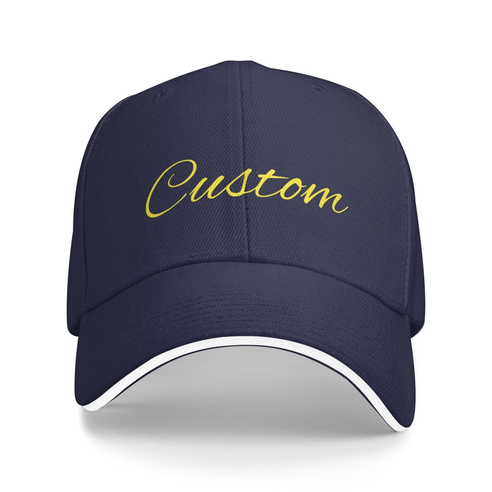 Custom Baseball Cap for Men Personalized Baseball Cap Design Your Own Customized Baseball Cap Custom Baseball Hats Navy Blue