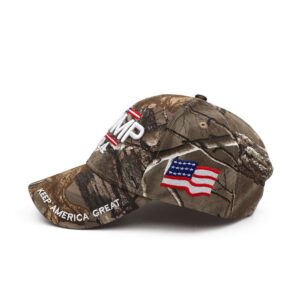 Trump Hat 2024 MAGA Hat Embroidered Keep America Great Donald Trump Slogan USA Adjustable Camo Baseball Cap for Woman Men