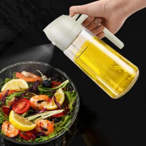 LayYun Olive Oil Dispenser Bottle & Oil Dispenser and Oil Sprayer,470 ml 16 OZ Condiment Container With Olive Oil Sprayer Dispenser for Cooking, Air Fryer, Salad, Frying, BBQ