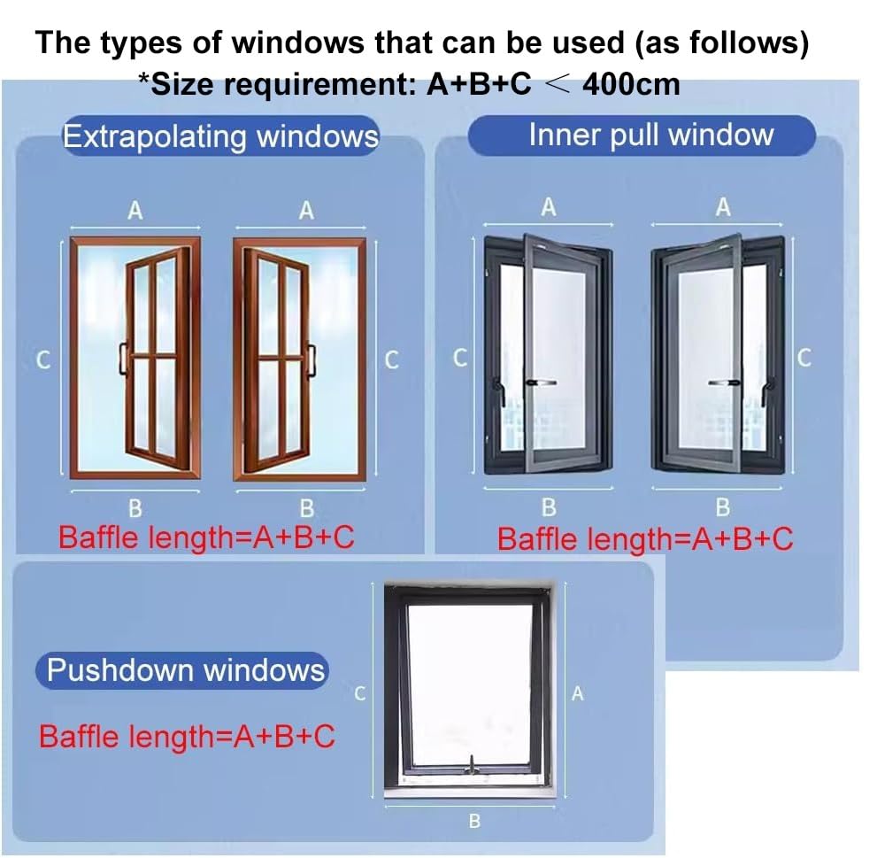 APAYADO Window Seal for Portable Air Conditioner 157in with 1.5M Exhaust Hose For Better sealing - NO NEED TO PREPARE ADDITIONAL HOSES