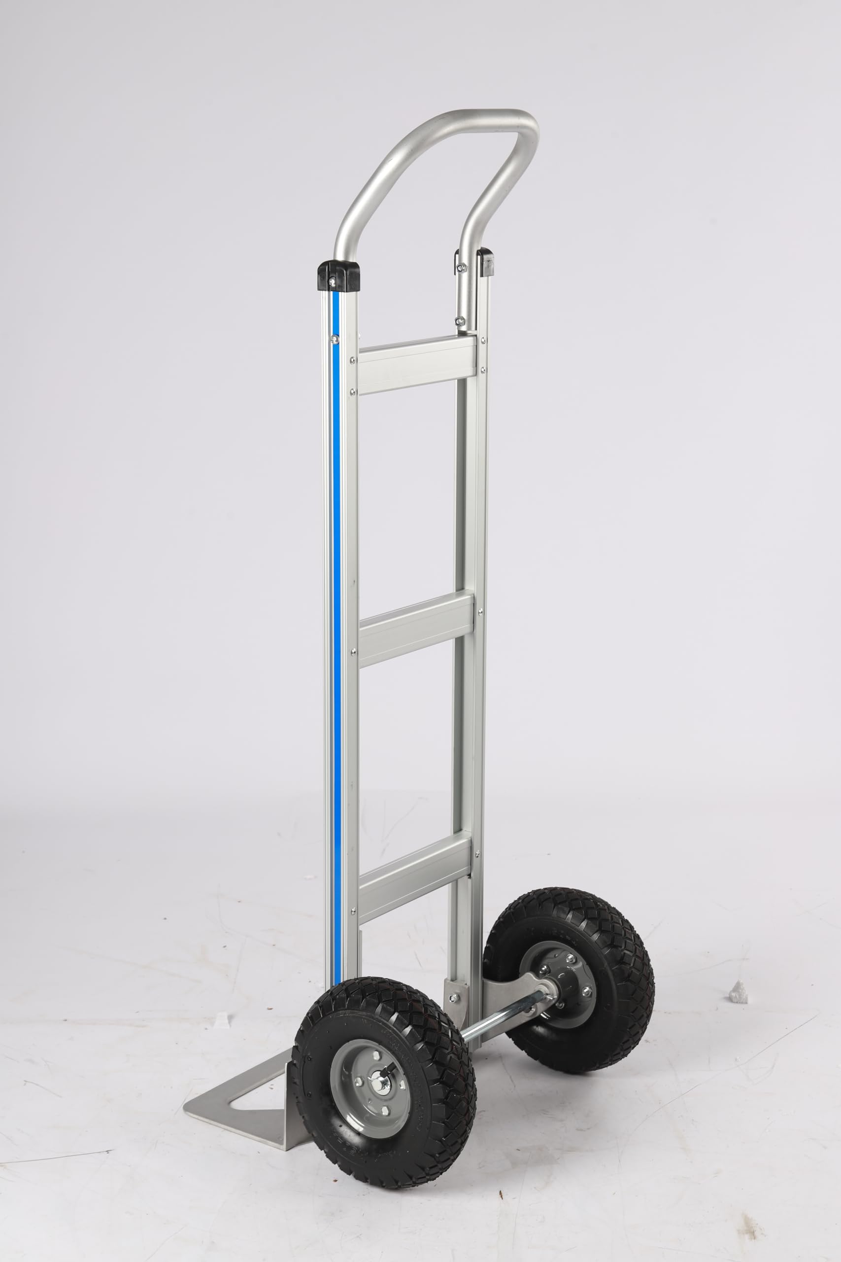 LUNUMAOS Hand Trunk Dolly Silver Aluminum Alloy Modern Desgin Industrial Moving Trolley Heavy Duty Dolly Cart 440 lbs with 2 Wheels for Warehouses