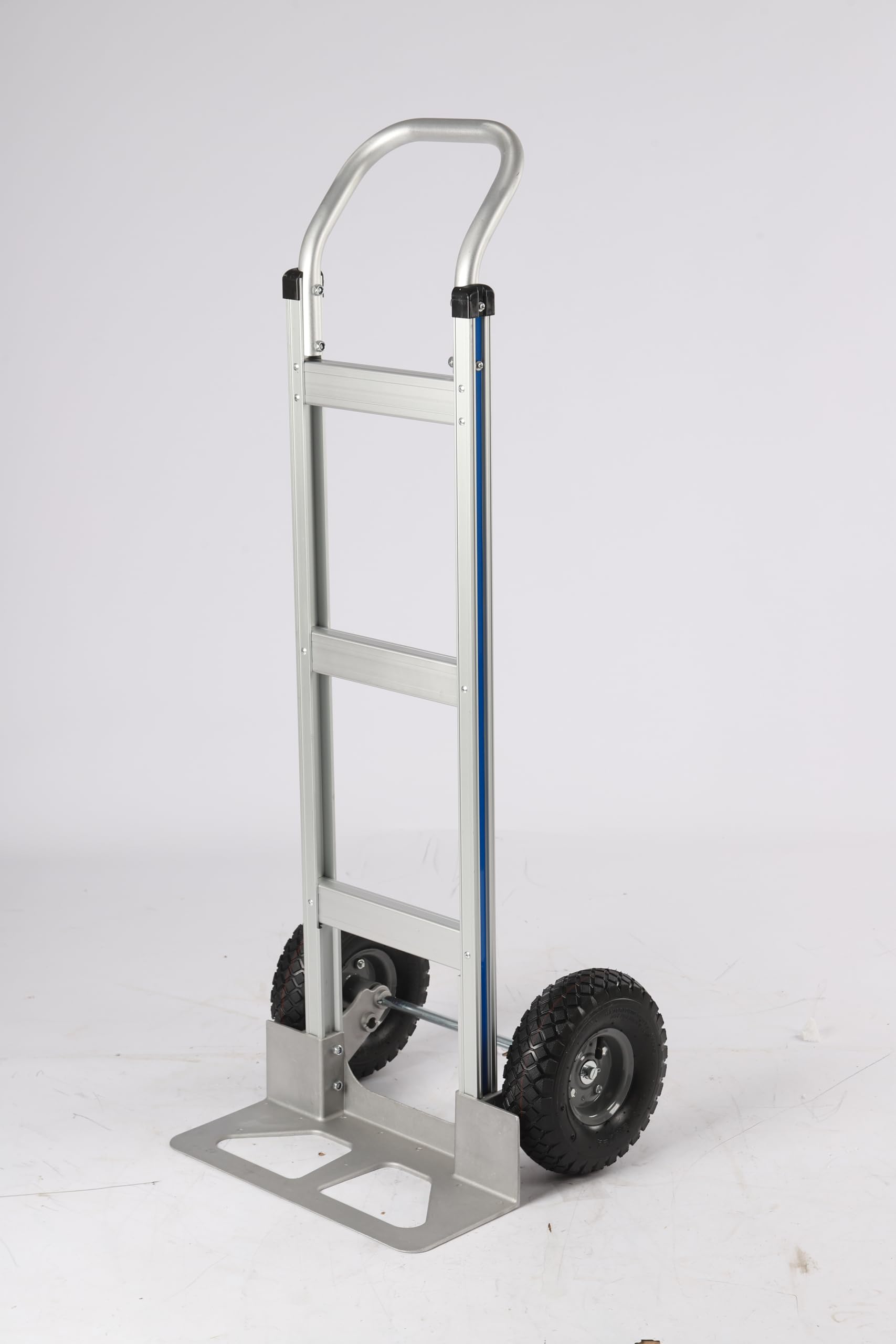 LUNUMAOS Hand Trunk Dolly Silver Aluminum Alloy Modern Desgin Industrial Moving Trolley Heavy Duty Dolly Cart 440 lbs with 2 Wheels for Warehouses