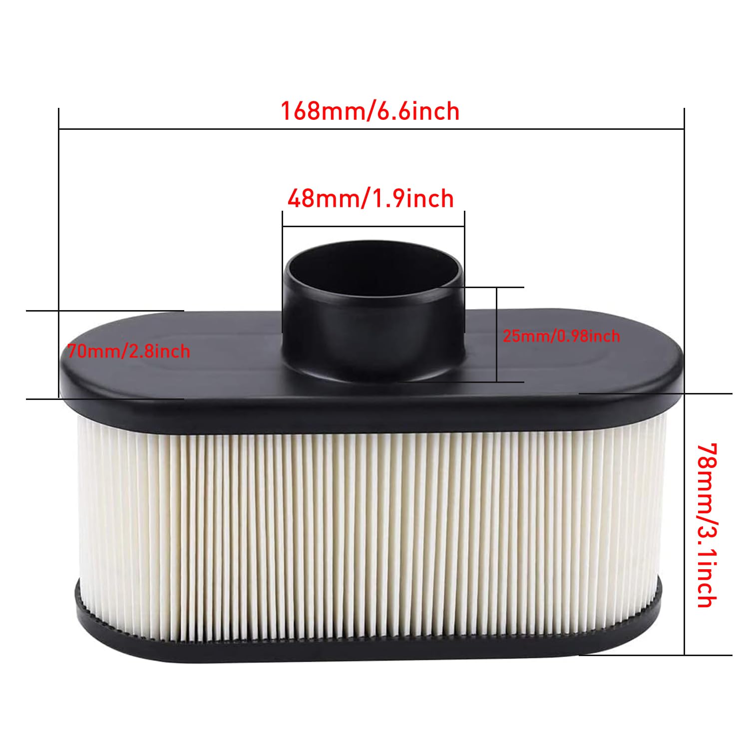 2 pack 11013-0752 Air Filter for Kawasaki 11013-7047 11013-0752 11013-0726 FR651V FR730V FS481V FS541V FS600V Engine Air Clearner