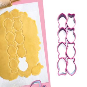 WLIBER Gold Fish Cracker Cookie Cutter - 8 x 1.5 Inch Mini Fish Stainless Steel With Top PVC, Goldfish Cracker Cutter, Mini Cookie Cutters For Kids, Sea Animal Cookie Cutters Molds For Baking