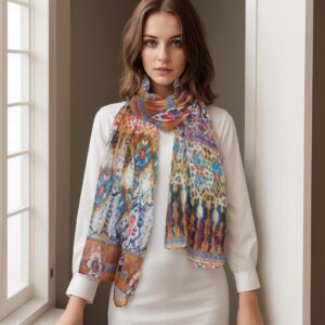 RIIQIICHY Scarf for Women Fashion Scarf Floral Print Scarves for Women Lightweight Spring Summer