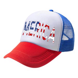 Danumei American Flag Hat USA Hat 4th of July Trucker Hats for Women Men Patriotic US Baseball Cap