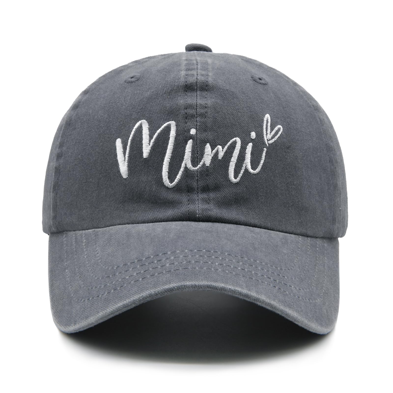 Chilltreads Mimi Hat for Women, Adjustable Embroidered Baseball Cap for Grandma, Grey