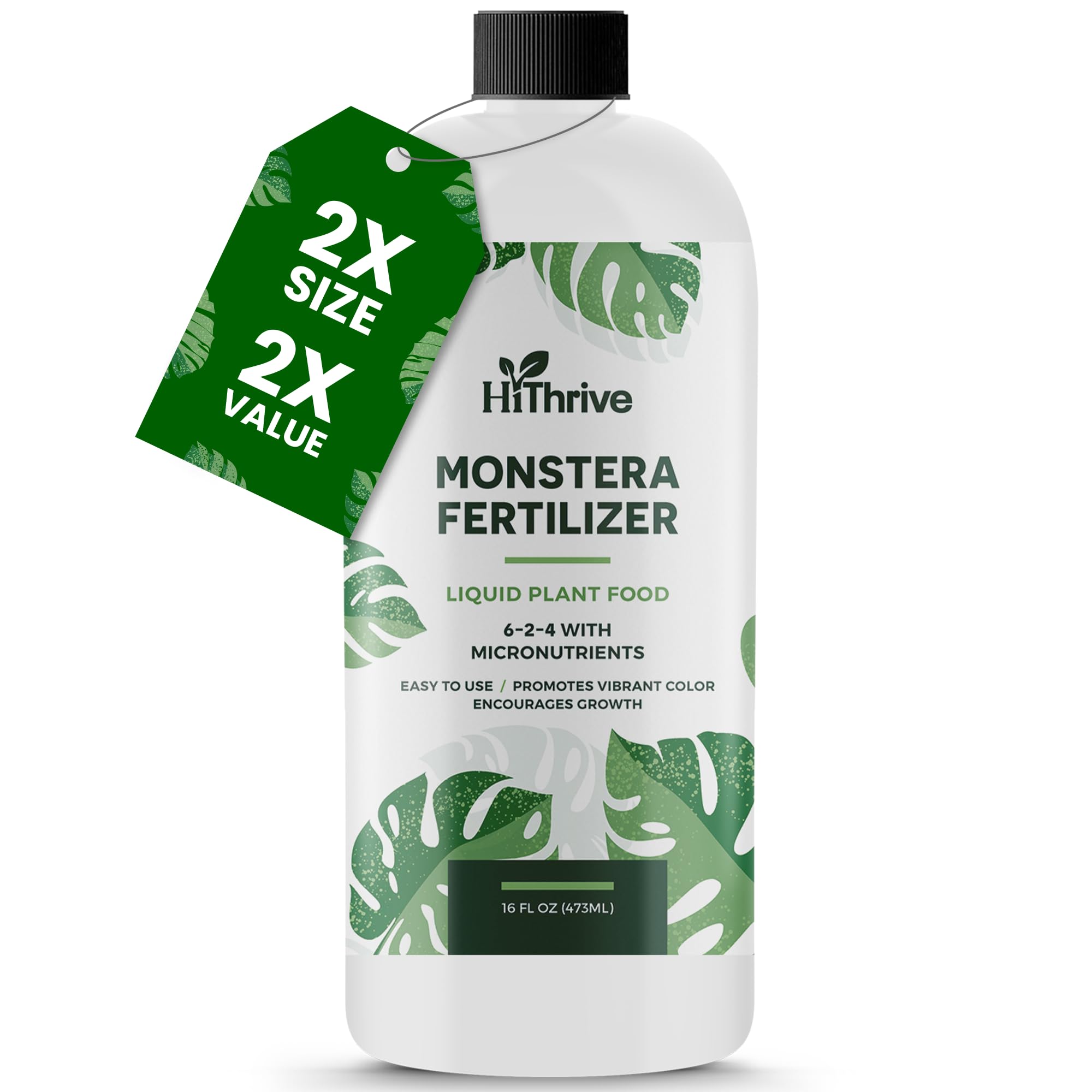 16oz Monstera Plant Food - Makes 96 Gallons of Monstera Fertilizer Indoor & Outdoor Use, Liquid Monstera Plant Fertilizer for Monstera Obliqua, Deliciosa & More, 6-2-4 NPK for Healthy Growth & Leaves