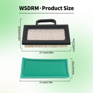 WSDRM 499486 698754 YTH2348 Air Filter with 273638 Pre Filter for BS 18-26 HP Intek V-Twins Engine JD L111 LA120 LA130 LA135 LA140 D140 D130 Z425 X130R X140 X155R YTH2448 YTH2454 Lawn Mower Tractor