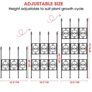 MQHUAYU 78.74" H*35.43" W Climbing Plant Outdoor Trellis, Rust Resistant Sturdy Garden Trellis with Thickened PE Plastic, Trellis Screen Plant Stand for Climbing Roses Clematis Vines Vegetables