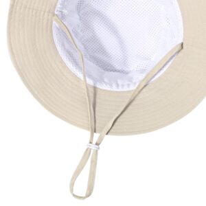 Women Wide Brimmed Sun Hat,Summer Foldable Beach Bucket Hat with UV Protection for Women Young Girls White